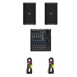 MACKIE BUNDLE COPPIA THUMP 210 CON MIXER PROFX10V3 E CAVI XLR 10METRI